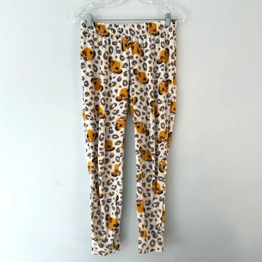 Disney The Lion King Simba Leopard Print Pajama Pants Joggers Sleepwear size XS - Picture 2 of 7